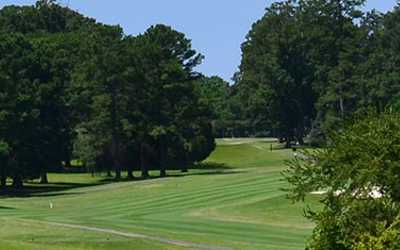 A view of a fairway at Meadowbrook Country Club