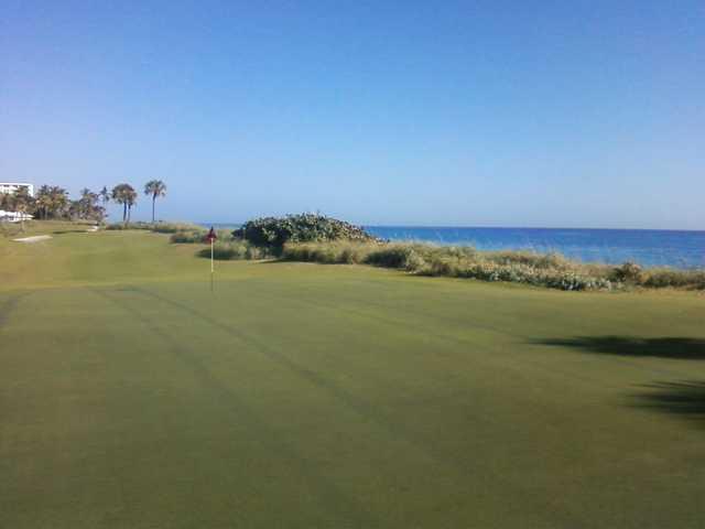 A view of a hole at Palm Beach Golf Course