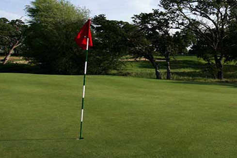 A view of a hole at Woodcreek Golf Club