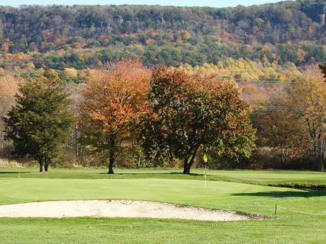 A fall view of a green at Southington Country Club