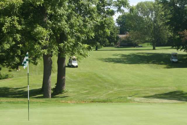 A view of a hole at Sunset Hills Country Club