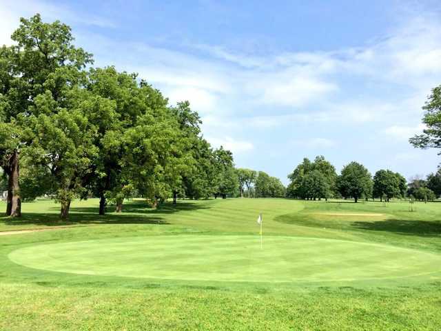 A view of a green at Ingersoll Golf Course