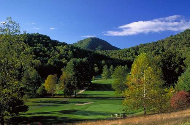 A view of the 18th green at Springdale Country Club