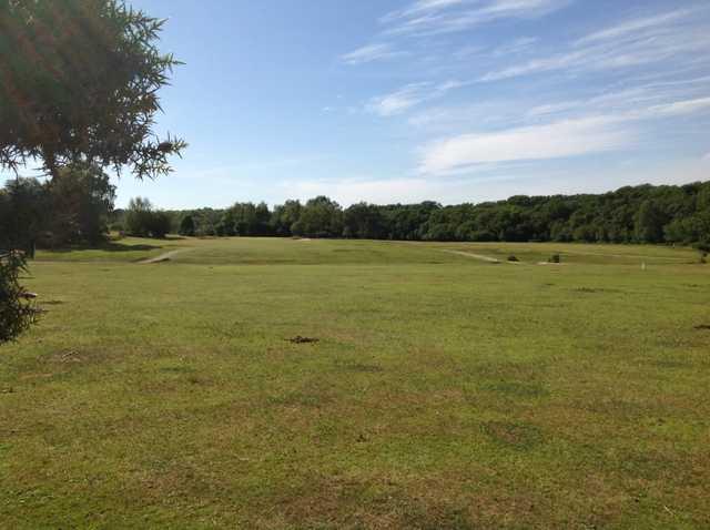 A view down the 15th fairway at New Forest Golf Club
