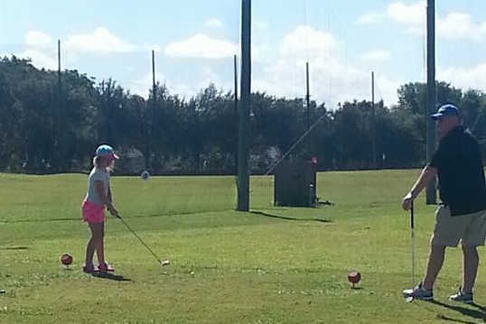 A view of a tee at Suncoast Golf Center