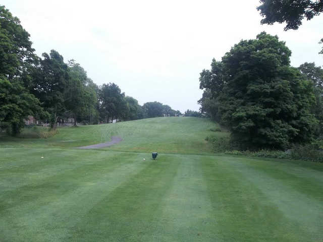 A view from a tee at Hop Brook Golf Course