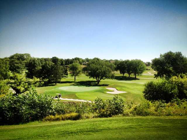 A view of a green at Lake Shawnee Golf Course