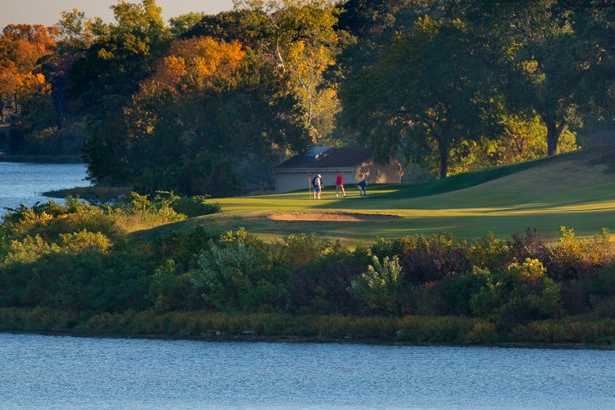A view over the water from Lake Shawnee Golf Course