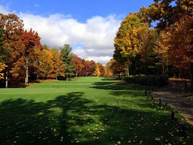 A view from the 17th tee at Pilgrim's Run Golf Club