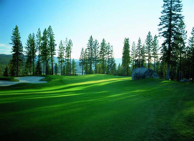 A view of the 7th hole at Coyote Moon Golf Course