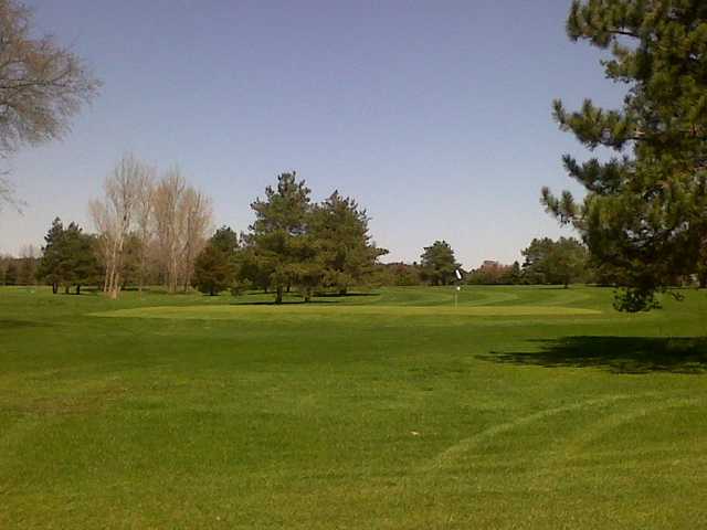 A view of a green at Yankee Springs Golf Course