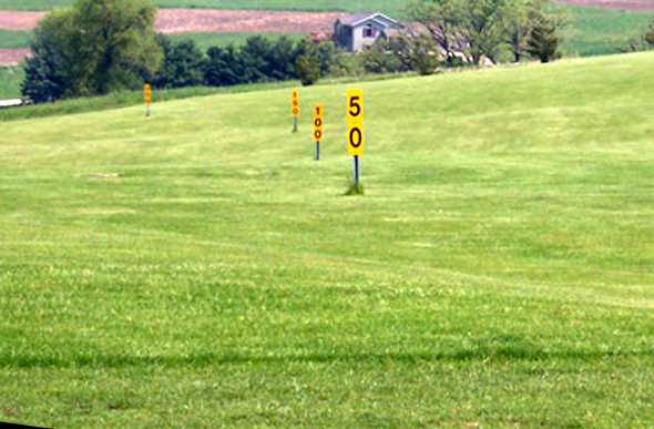 A view of the driving range at Ma Cal Grove Country Club