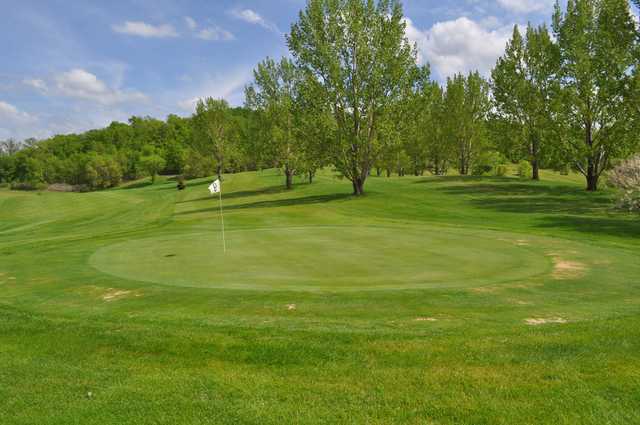 A view of the 9th green at Lida Greens Golf Course