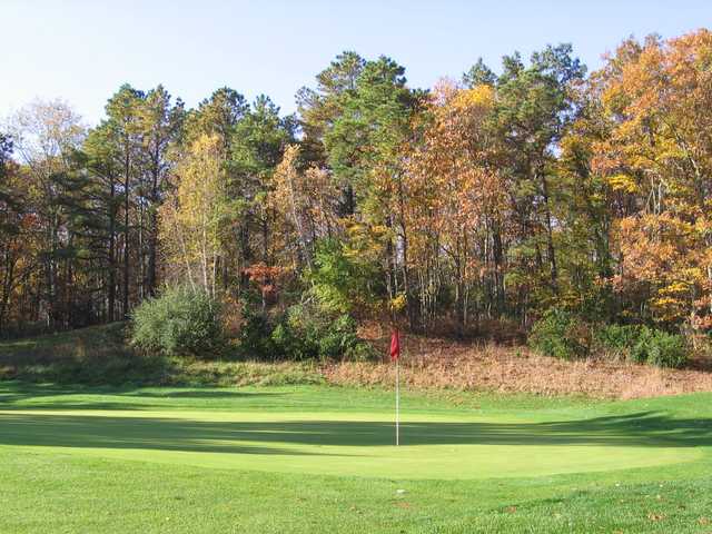 A view of a hole at Spring Meadow Golf Course