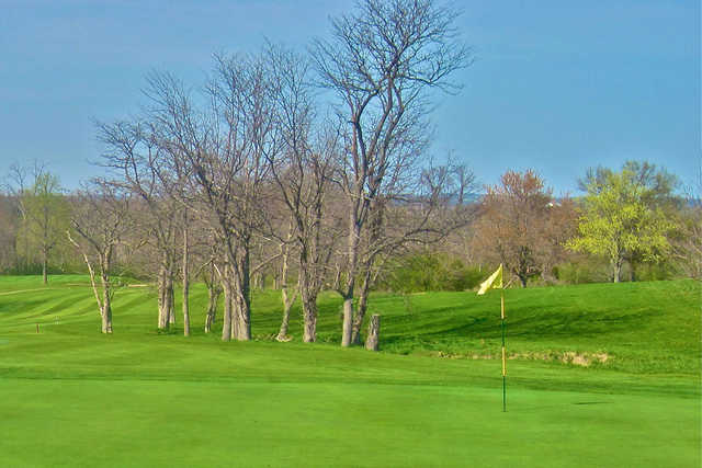 A view of a hole at Twin Run Golf Course