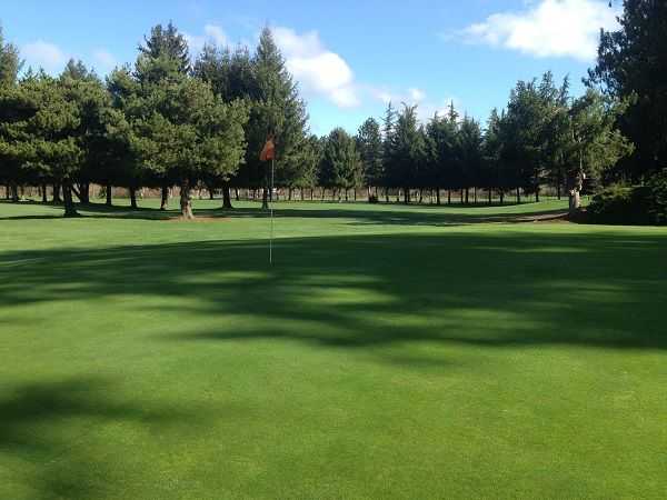 A view of a green at Ranch Hills Golf Course