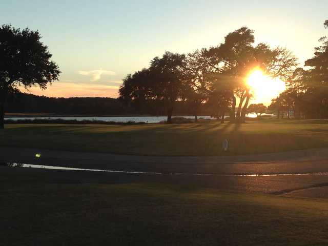 A sunset view from Glen Dornoch Waterway Golf Links