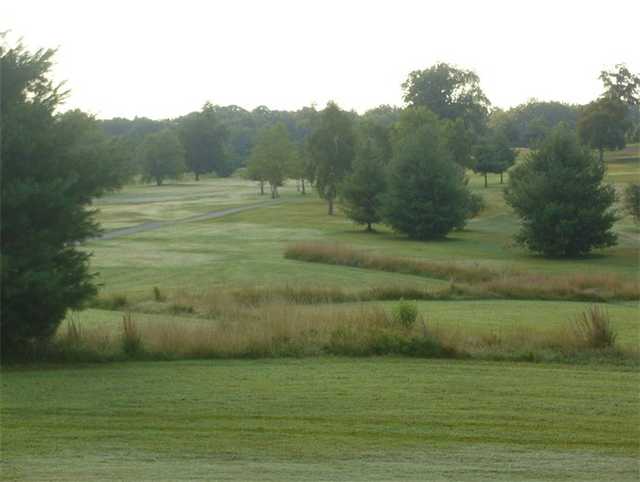 A view from green #12 looking east between 10 & 13 at Indian Hills Golf Club