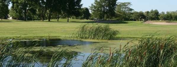 A view of the short game area at Deer Creek Golf Club