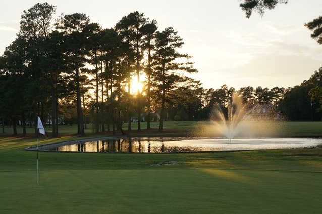 A view of a hole at Duplin Country Club
