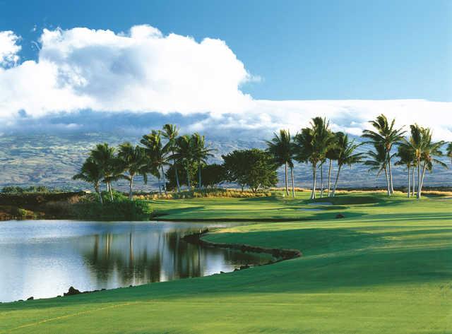 A view of the 2nd hole at Kings' Course from Waikoloa Beach Resort