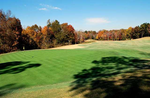 A fall view of hole #16 from FarmLinks at Pursell Farms