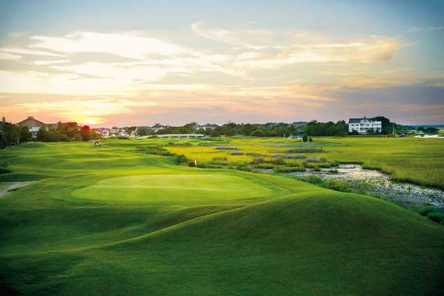 A view of a green at Wild Dunes Golf Links