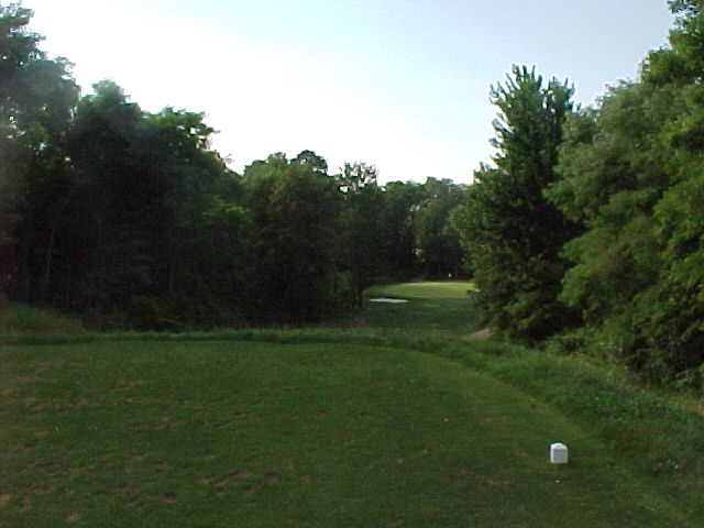 A view from a tee at Big Oak Golf Course