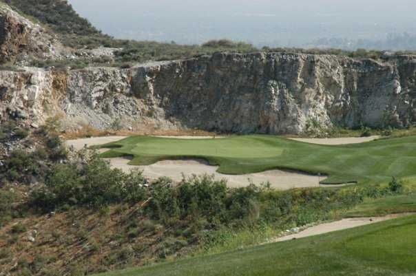A view of a hole at Oak Quarry Golf Club