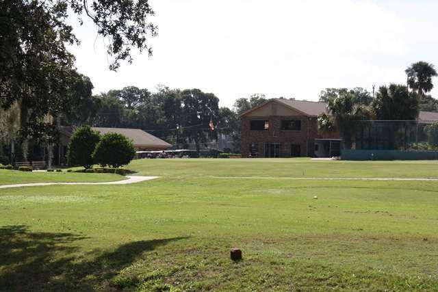 A view from a tee at Tomoka Oaks Golf & Country Club