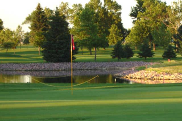 A view of a hole at Pipestone Country Club