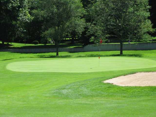 A view of a green at Reid Golf Course