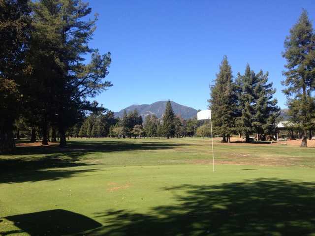 A view of a hole at Mount Saint Helena Golf Course