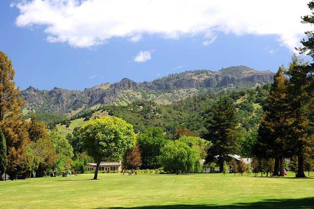 A sunny day view from Mount Saint Helena Golf Course