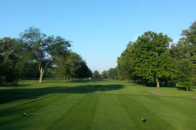 A view from a tee at Reid Park Golf Course