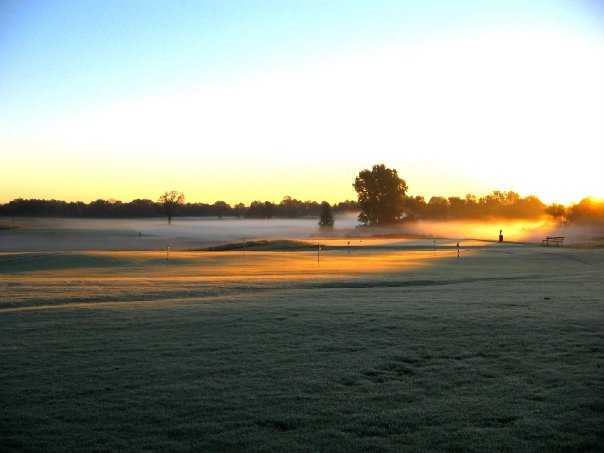 A view of the putting green at College Fields Golf Club