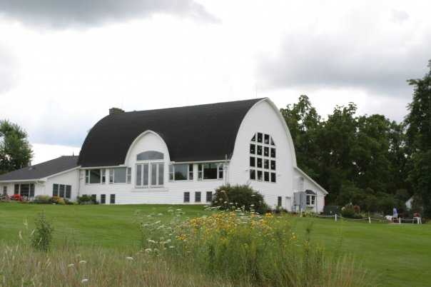 A view of the clubhouse at Mulberry Hills Golf Course