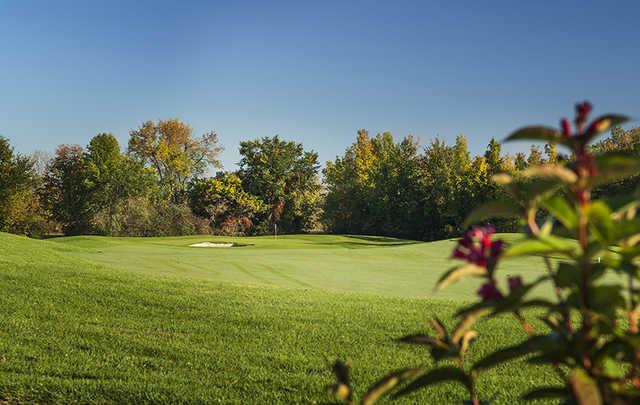 A view of fairway #1 at Marshes Golf Club