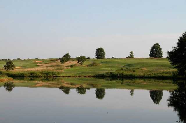 A view over the water from Orchard Hills Golf Course