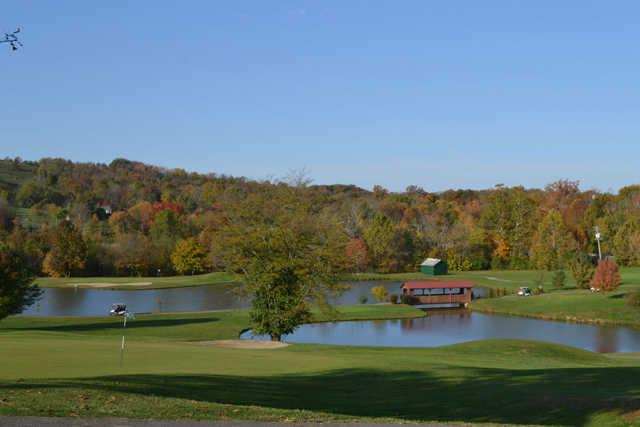 A view of hole #7 at Twin Bridges Golf Club