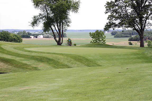 A view of a green at Crane Creek Golf Club