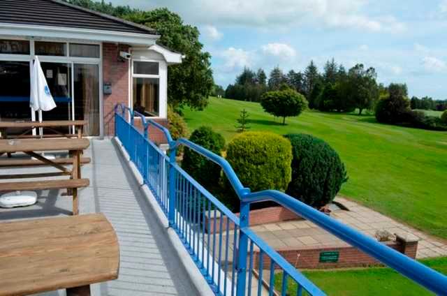 A nice view of the course from the terrace at Killymoon Golf Club