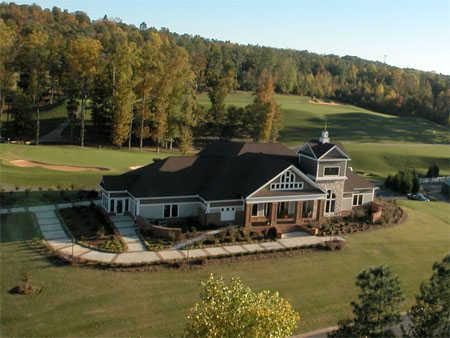 Aerial view of the clubhouse at Oak Mountain Championship Golf Course