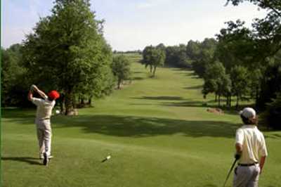 A view from a tee at Ariege Pyrenees EcoGolf.