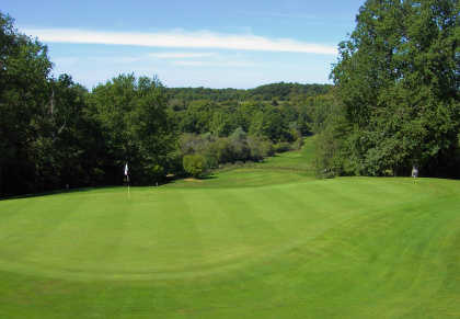 A view of a green at Bauge Golf Club.