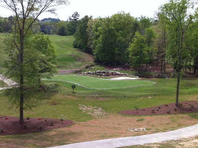 A view of hole #18 at Cherokee Run Golf Club