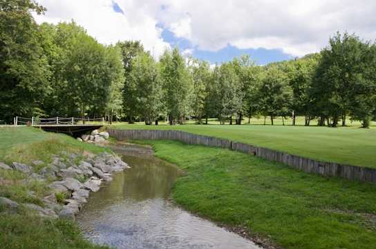 A view over the water from Les Greens d'Eugenie Golf Club