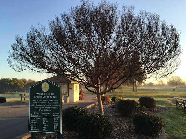 A view from Arcade Creek at Haggin Oaks Golf Course