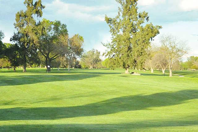 A sunny day view from Haggin Oaks Golf Course