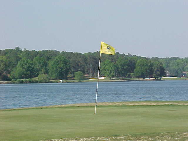 A view of the 13th hole at Lake from Carolina Trace Country Club